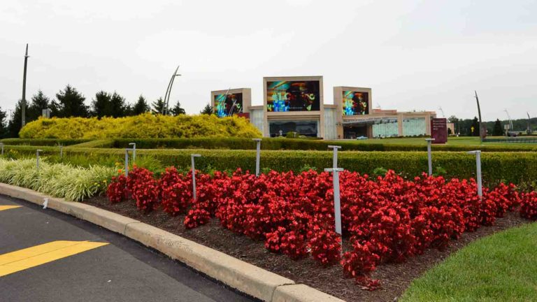 flower bed at Parx Casino