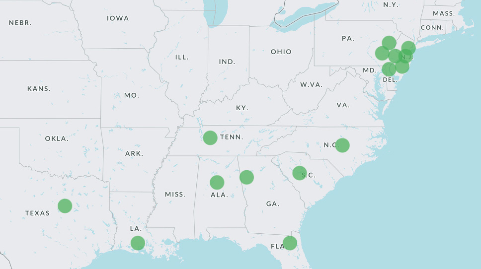 markets served map