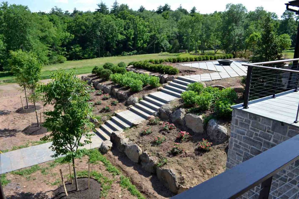 Upper Makefield Estate backyard construction